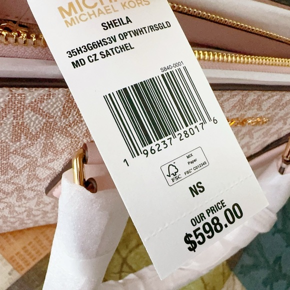 MICHAEL KORS SHEILA MEDIUM CENTER ZIP SATCHEL NWT - Picture 4 of 6